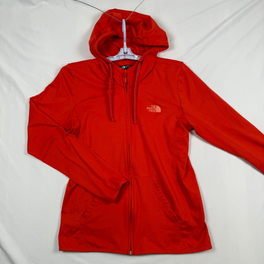 The North Face Womens Orange Full Zip Hoodie Performance Jacket Large NF0A3LZE
